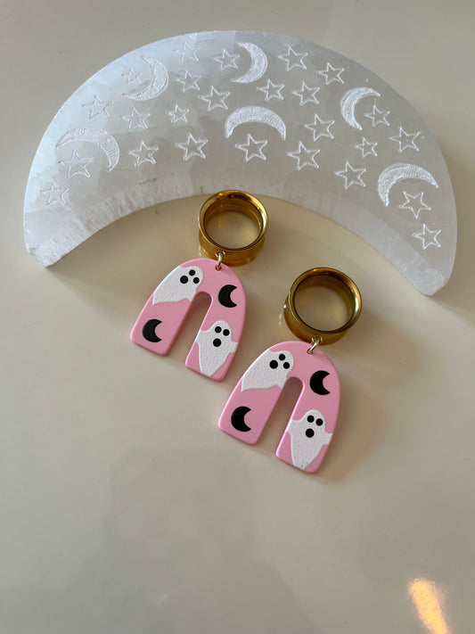 Pink Ghost Dangle Plugs