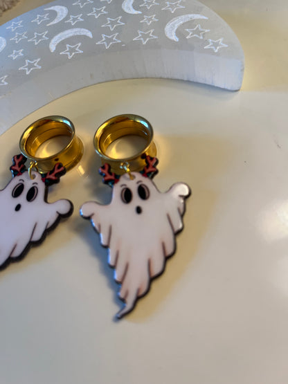 Reindeer Ghost Dangle Plugs