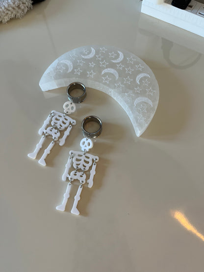 White Skeleton Dangle Plugs