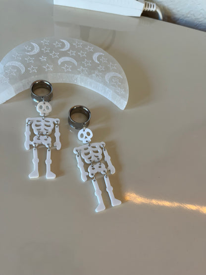 White Skeleton Dangle Plugs