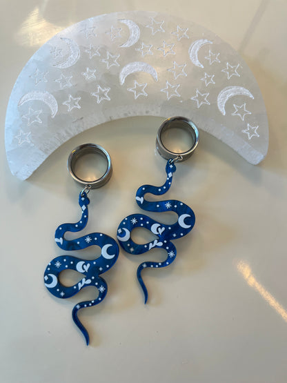 Blue Moon Snake Dangle Plugs