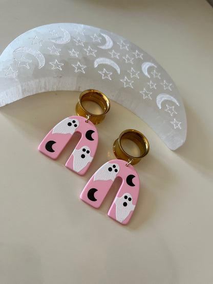 Pink Ghost Dangle Plugs