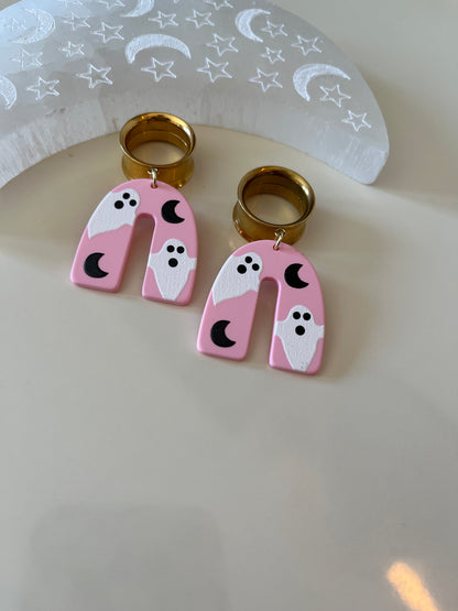 Pink Ghost Dangle Plugs