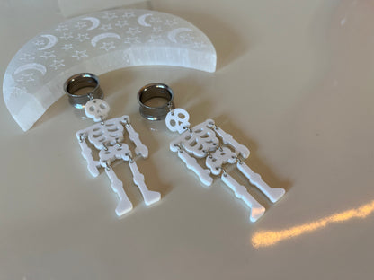 White Skeleton Dangle Plugs