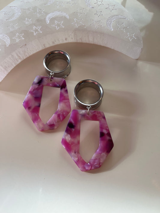 Purple Tortoise Dangle Plugs