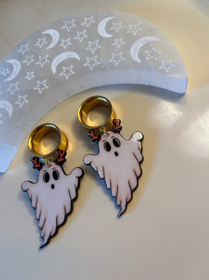 Reindeer Ghost Dangle Plugs